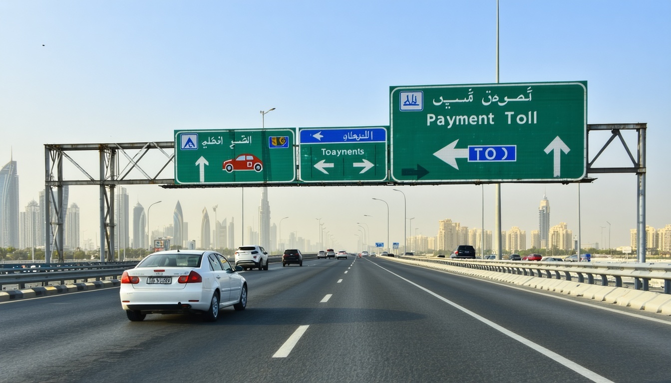 Dubai road toll payment system interface