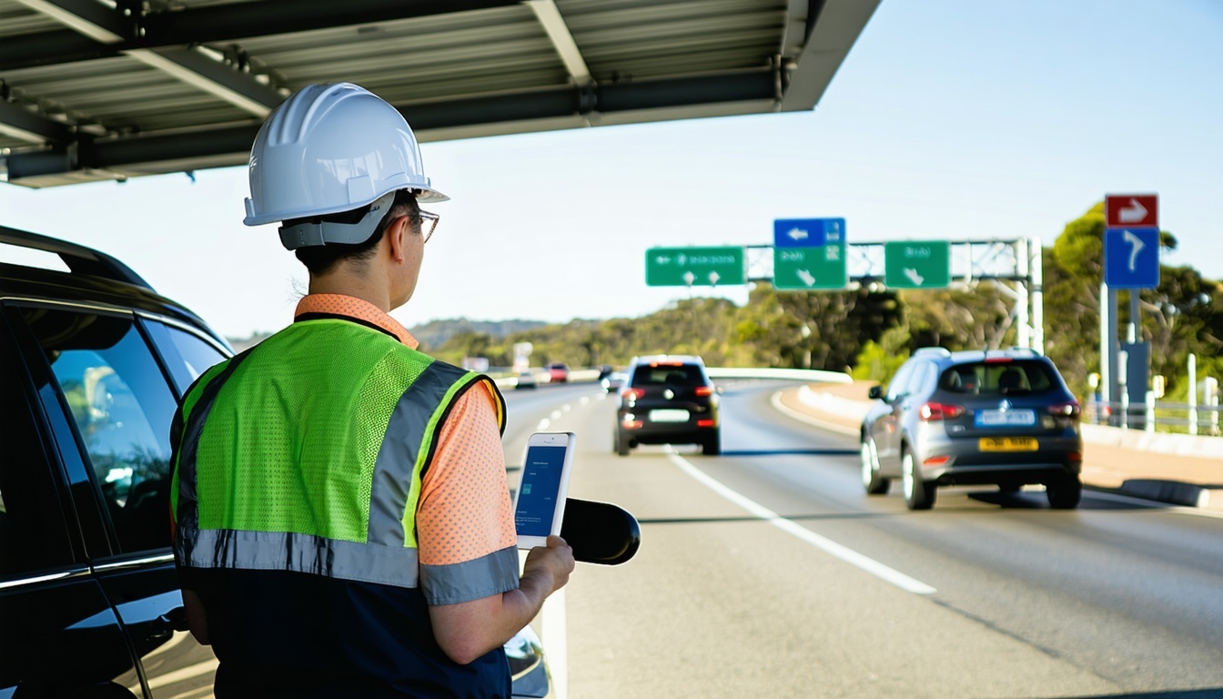 Customer service assisting with road toll inquiries