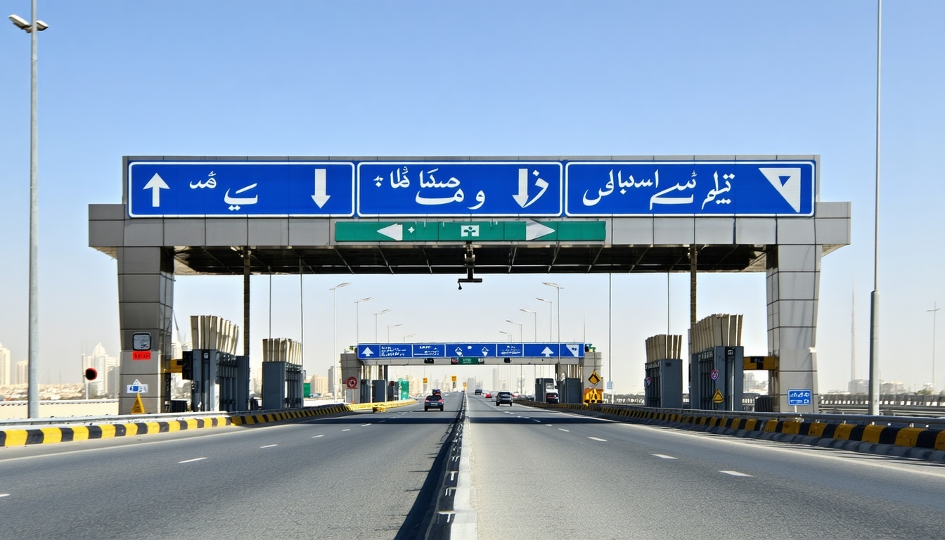 Seamless toll gate on Dubai highway