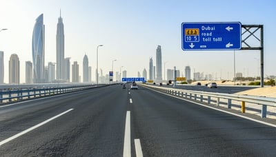 Dubai road toll system illustration